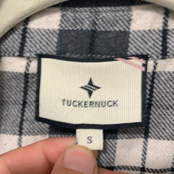 Tuckernuck Gray Plaid Fleece Long Sleeve Button Down Shirt - Picture 2 of 8